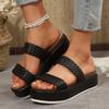 Women Slippers 2025 New Outdoor Beach Sandals Comfortable Hot Shallow Wedges Shoes Women Designer Casual Slippers Slides Women
