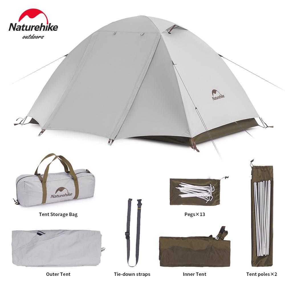 Палатка для кемпинга Naturehike на 2-3 человек, водонепроницаемая, UPF50+, ультралегкая, портативная, для походов, треккинга, защита от солнца
