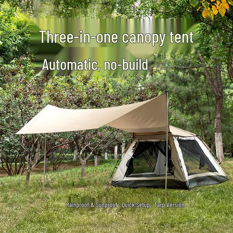 Hanlemeitu Outdoor Folding Tent with Awning