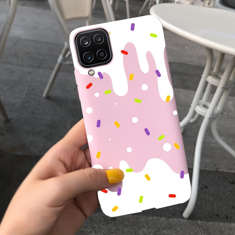For Samsung Galaxy A12 Case M12 F12 Cue Candy Painted Cover Soft Silicone Phone Case For Samsung A12 M 12 GalaxyA12 Coque Bumper