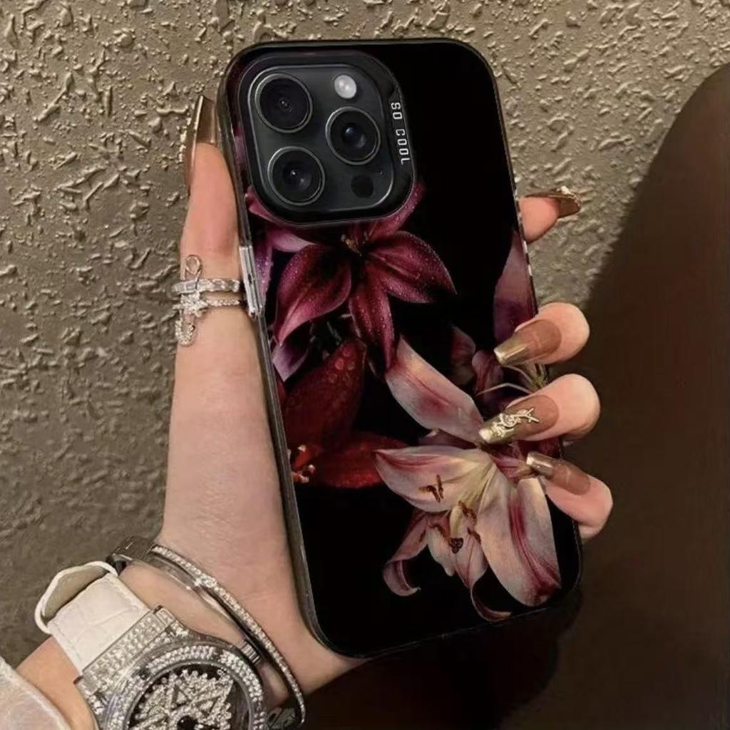 Новый большой цветок подходит для чехла на мобильный телефон iphone17 11 Apple 16promax/15 противоударного 14pro13 Европа и Америка 12