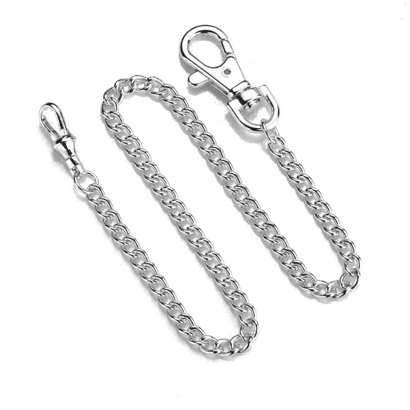 Цепочка для карманных часов Металлический ремень Джинсы Альберт Винтаж Т-образная поясная цепочка Звено Застежка для часов-брелока Аксессуары для карманных часов