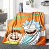 Rick And Morty Adventure Throw Customizable Blanket Customize Text Soft Cozy Suitable For Sofa Couch Office Bed Picnics Four Seasons Multipurpose
