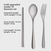 Набор столовых приборов для улицы из чистого титана: Миска, палочки для еды и ложка для кемпинга и пикника