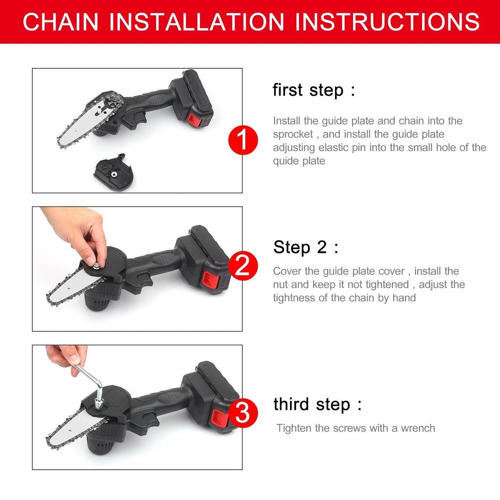 Wireless Electric Chainsaw Household Type Hand-held Chainsaw Wireless Lithium Battery Outdoor Cutting Tools