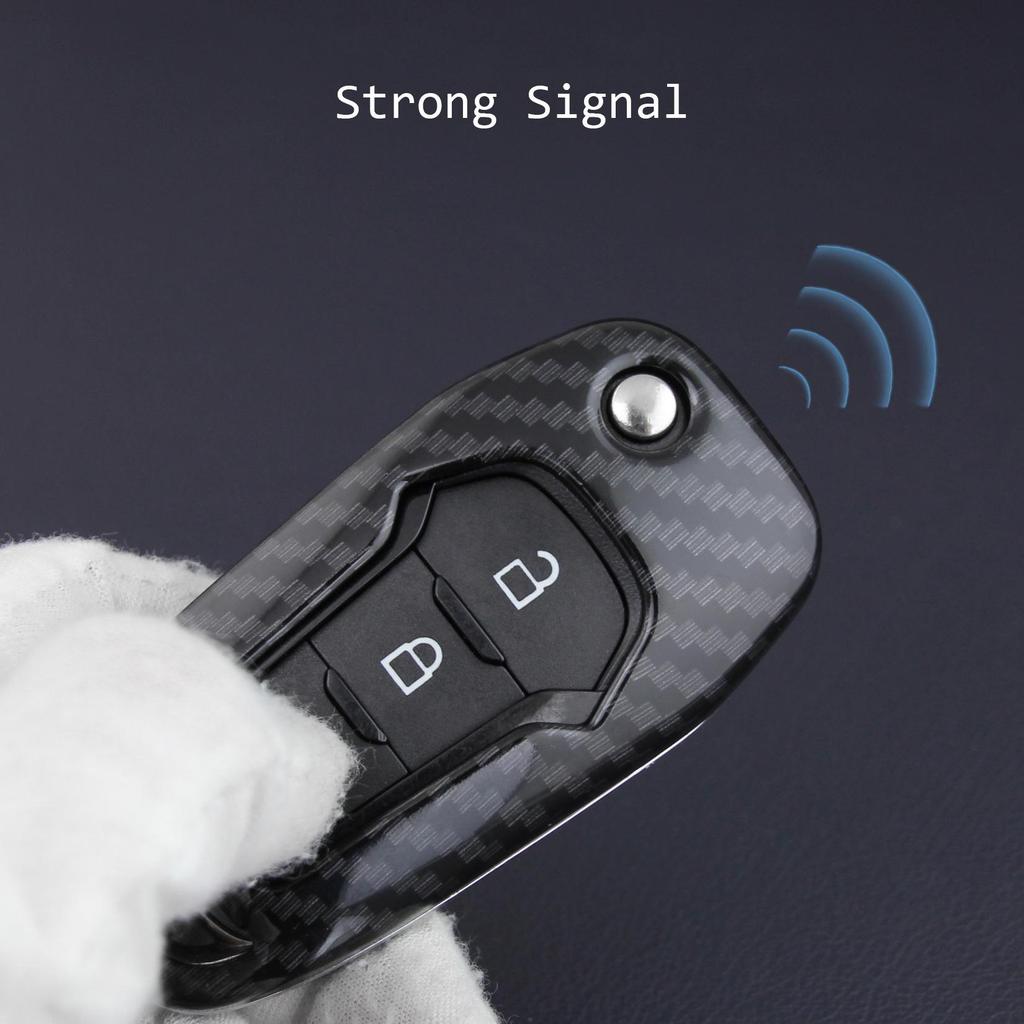 Ford Car Key Shell - Fits Ranger, Mondeo, F150, Carbon Fiber Design