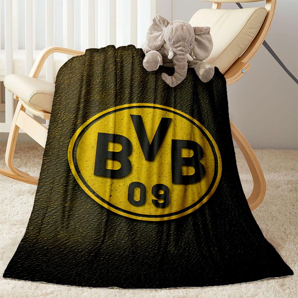Borussia Dortmund Blanket Comfortable Great For Office Livingroom Bed Allseason Use Playful Design Perfect Gift For Relatives And Friends