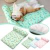 Dog Bed Mat Summer Cooling Pad Mat Pet Dog Sleeping Bed With Pillow Dogs Cats Ice Silk Blanket Cooling Pet Ice Mattress