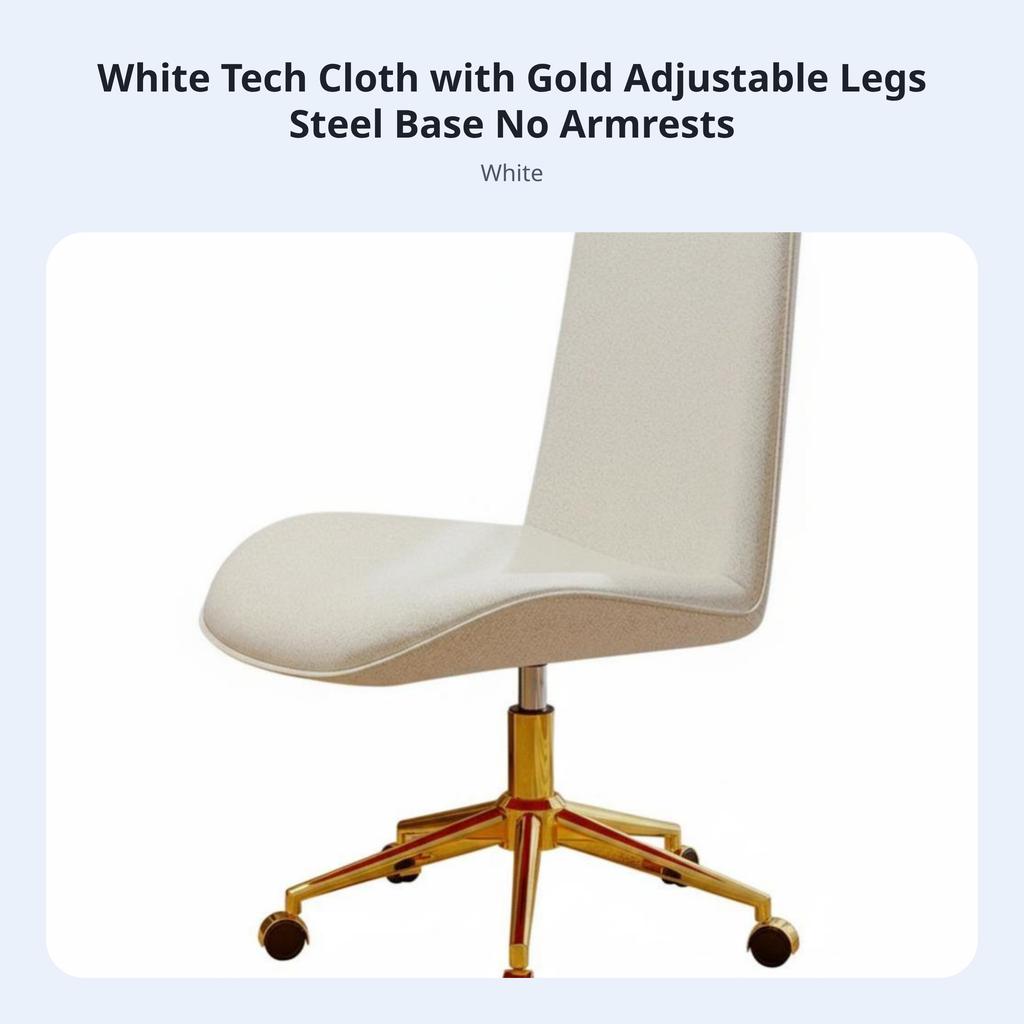 Upholstered Shellrear Caster Chair Gold-Tone Base rotating Seat Nordic design Adjustable Height for Students, Teens, Bedroom