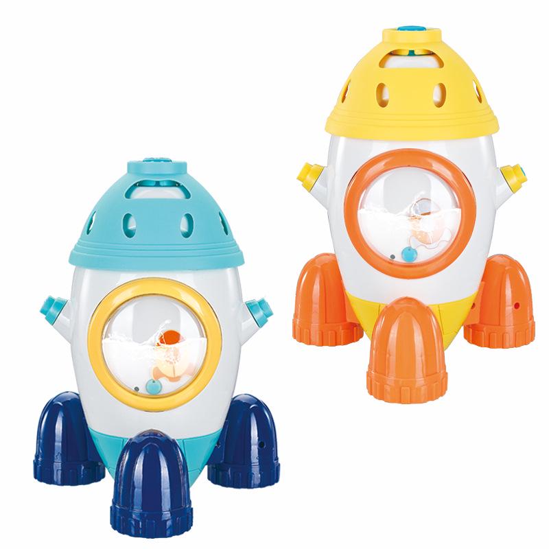 Cross-Border Space Rocket Rotating Sprinkler - Fun Outdoor Water Toy for Kids