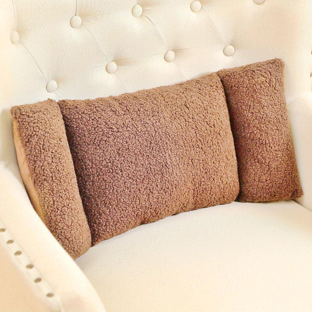 Ergonomic 3-Segment Lumbar Pillow Soft Back Support Cushion Universal Waist Cushion Sofa