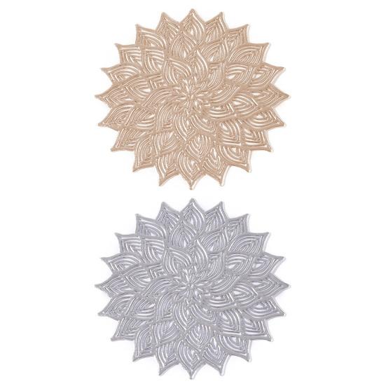 Coaster Easy To Clean Dining Table Protector Pad Heat Resistant Flower Shape Cup Mat for Home Kitchen