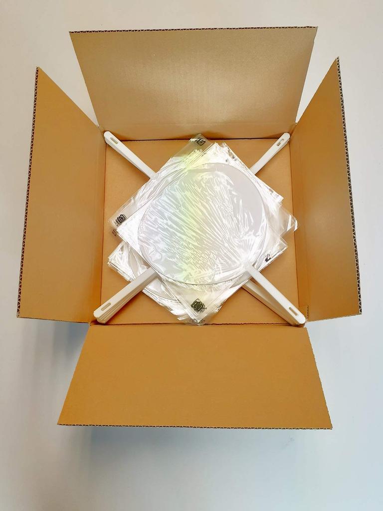 Однотонный белый полиэстер Обычный набор из 200 вееров, Размер,