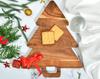 Деревянная разделочная доска для кухни, разделочная доска в виде рождественской елки, деревянная разделочная доска для сыра в форме дерева, рождественские украшения