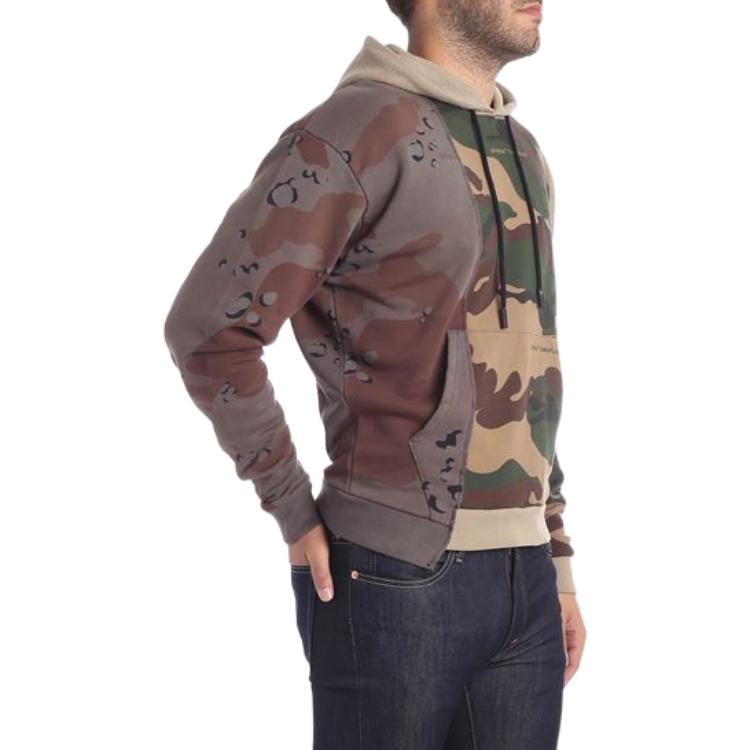 OFF-WHITE FW19 Sweatshirts Men's Camouflage Hooded (Non-detachable) Moderate OMBB036F181920429901