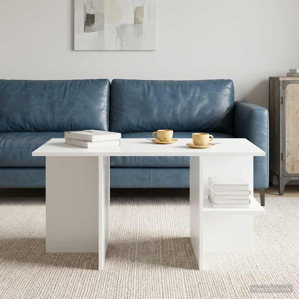 Coffee Table White 87 x 50 x 45 cm Particleboard