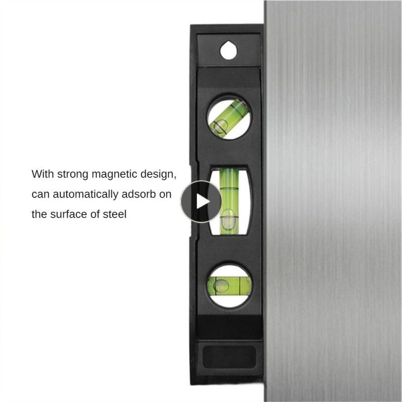 Горизонтальная линейка 3 пузырьковый спиртовой уровень магнитный корпус ABS мини карманный портативный спиртовой уровень инструмент измерительный инструмент нивелир для машин