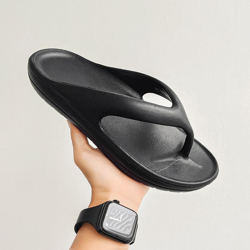 Мужские летние новые шлепанцы простые однотонные сандалии-щипки для пар для ношения на морском побережье пляжные сандалии для