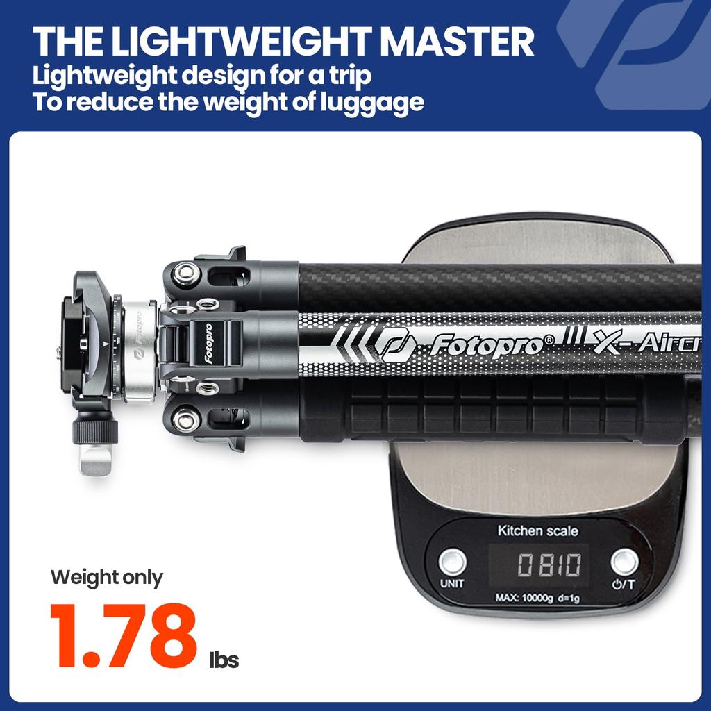 Штатив Fotopro Carbon, регулируемый штатив для камеры, 152 см, легкий дорожный штатив для цифровой зеркальной камеры, нагрузка до 10 кг, в комплект входит сумка и скрытый держатель для мобильного телефона 3