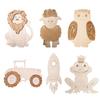 Wall Decors Nordic Cute Animal Wood Wall Hangings Decorations Ornament Decals for Childrens Room Bedroom Kindergartens