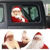 3pcs Waterproof Realistic Santa Claus Sticker Christmas Car Glass Decal Decoration Ride with Santa Funny Christmas Window Clings