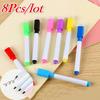 8PC/Lot Colorful Erasable Magnetic Whiteboard Pen White Board Markers  for Kids Gift School Classroom