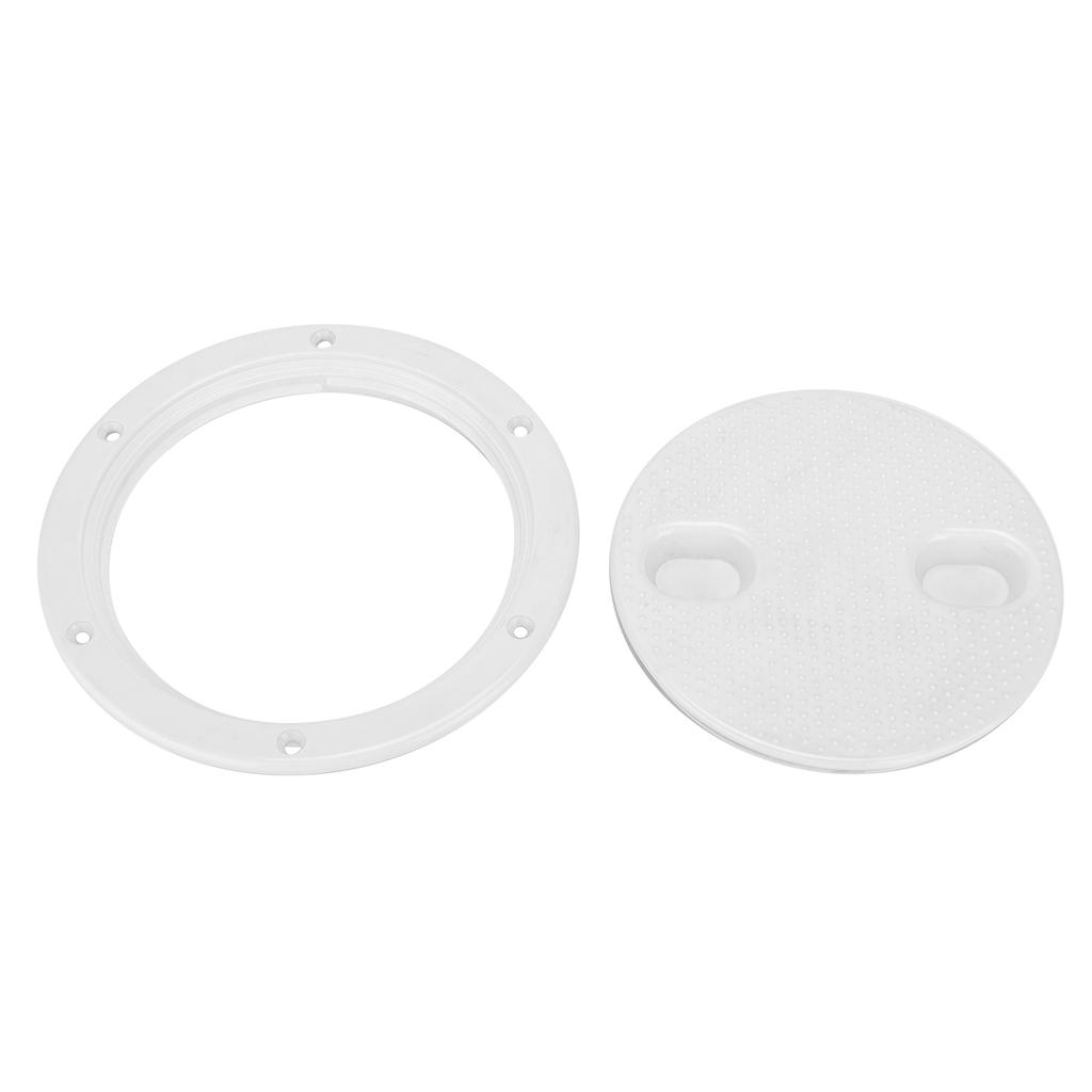 6in Deck Plate Inspection Hatch Cover Round White NonSlip AntiAging AntiCorrosion UV Resistant