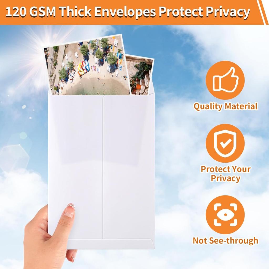 40 Pack Catalog Envelopes Self Seal, 6 x 9 Inches Catalog Mailing Envelopes,White Manila Envelopes for Mailing, Organize, Storage, Home, Office