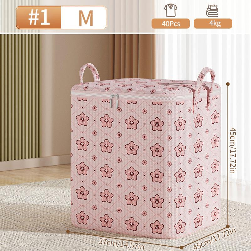 Foldable Storage Bag Clothes Storage Bag Wardrobe Dustproof Closet Organizer Organizer With Handle Quilt Blanket Pillow Storage