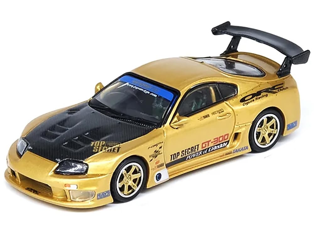 Inno Models 1/64 Scale Toyota Supra (A80) TOP SECRET GT300 Gold Finished Product A80TS-GOLD