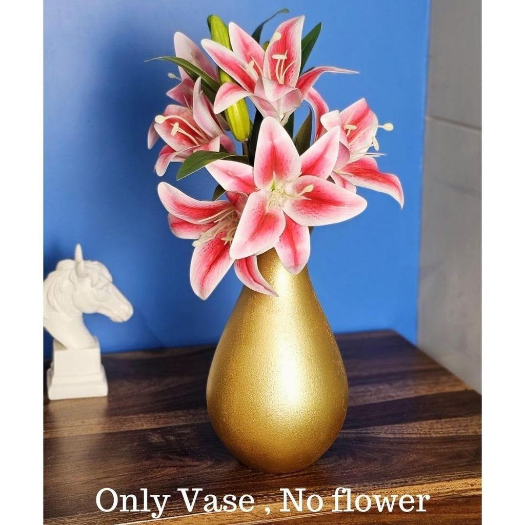 1 Pc Wooden Vase for Home Decor | Decorative Aesthetic Showpiece for Living Room, Bedroom, Office, Balcony, Center Table | Lightweight,