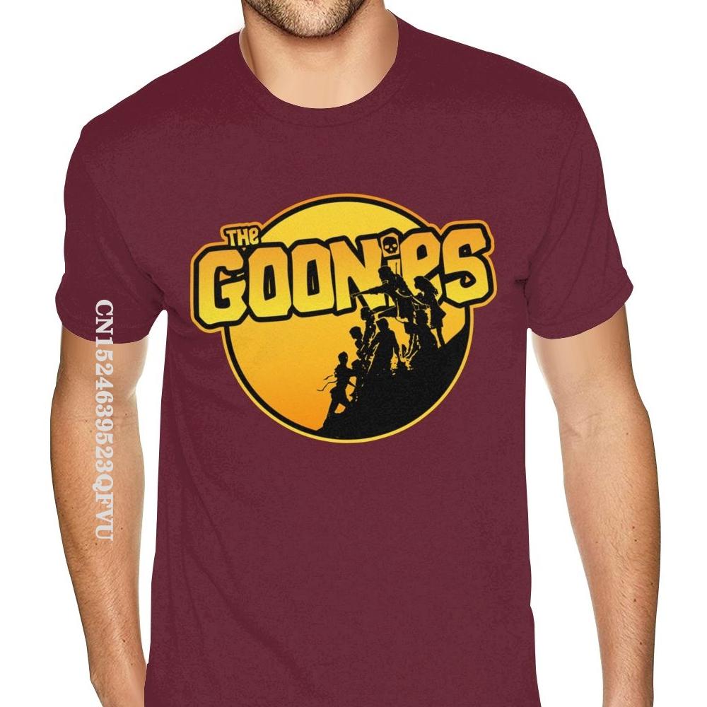 Оптовая продажа футболок The Goonies для мужчин, дешевые фирменные футболки в английском стиле для мужчин, мягкая хлопковая черная рубашка в английском стиле