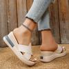 Wedge Heel Sandals Women's  Summer New Fashion Muffin Open-toe Fairy Style Outside Wear Thick-soled Shoes Women