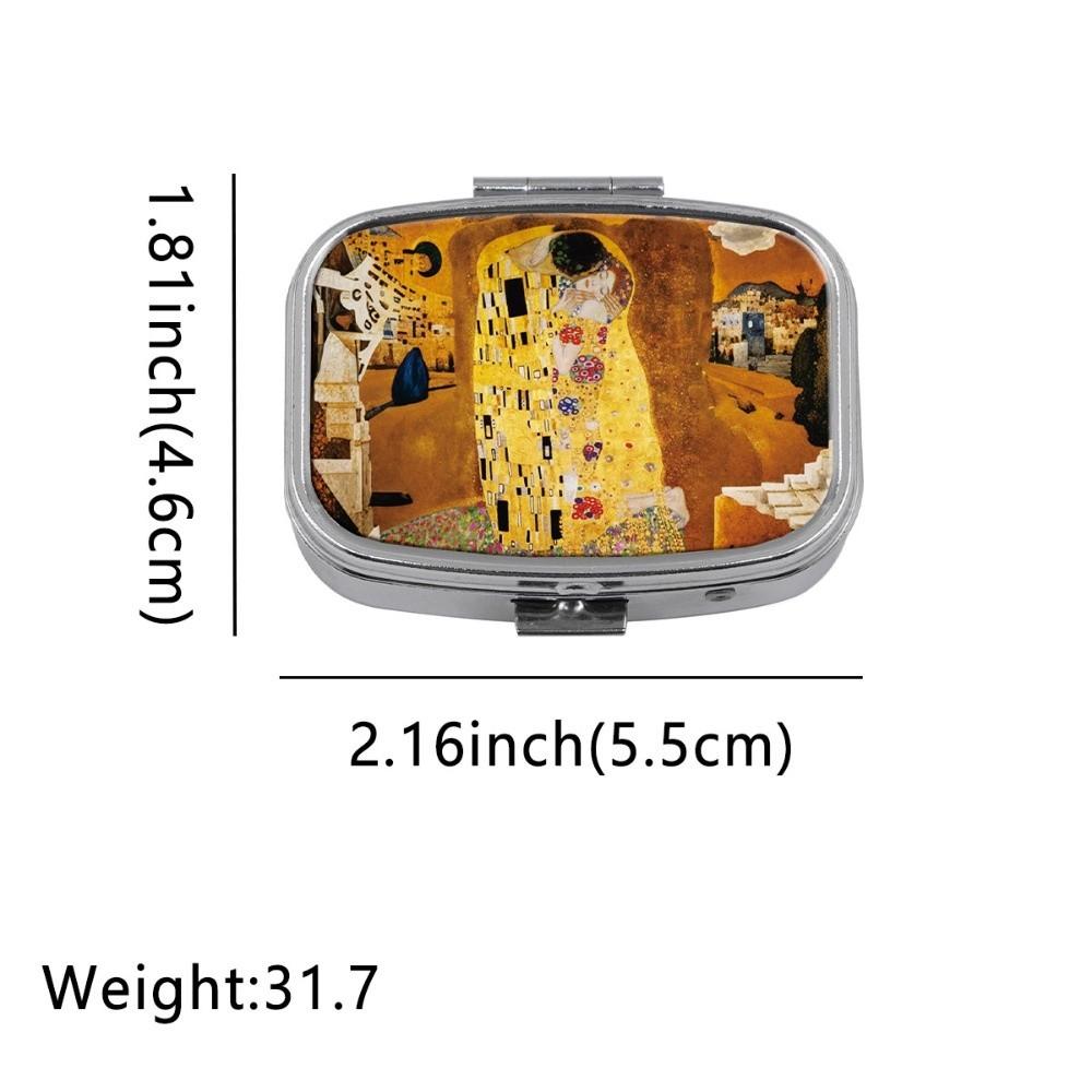 Light-proof Pill Box With 2 Compartments Travel Sealed Box Small Pill Organizer Container