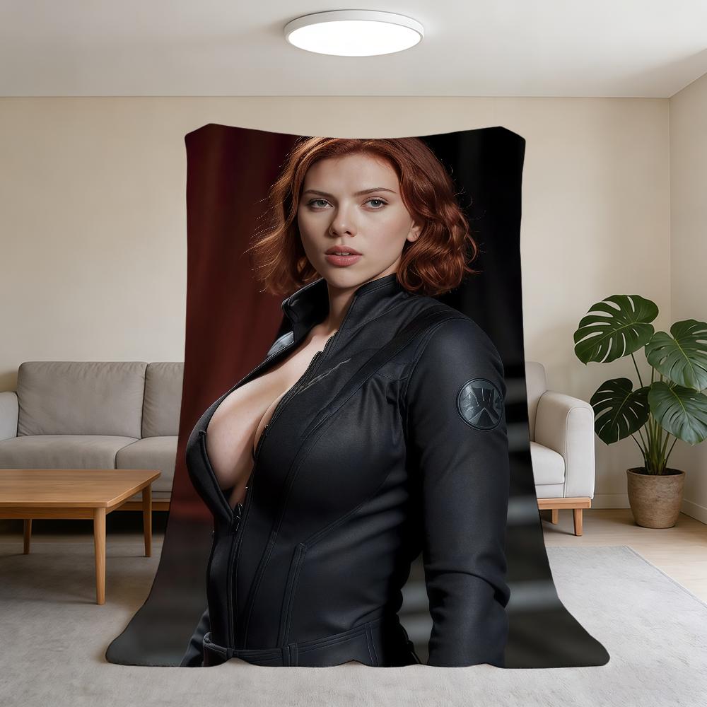 Blanket Super Warm Comfortable Plush Throw Blanket Child Home Sofa Bedroom J-Johansson S-Scarlett Actor Gift