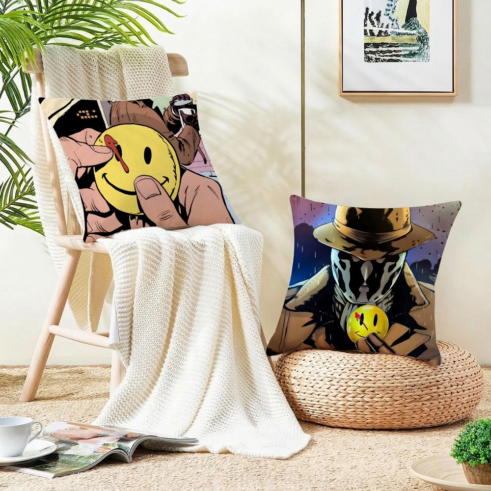 Dark WWatchmenS Cushion Cover Breathable and skinfriendly linen pillowcase square removable and washable cushion