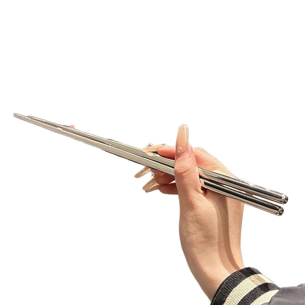 BEPAN Stainless steel and long chopsticks, high-temperature resistant hot pot chopsticks, 45cm serving chopsticks for household use
