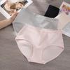 Extra Large Women Spring and Autumn Pure Cotton Senior High Waist Extended Crotch Triangle Briefs
