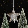 Рождественский орнамент прозрачный акриловый кристалл блестки олень дерево колокольчик звезда венок кулон праздник