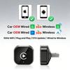 Беспроводной адаптер CarPlay для Apple iPhone и Android, 2-в-1 адаптер, преобразует проводной в беспроводной донгл
