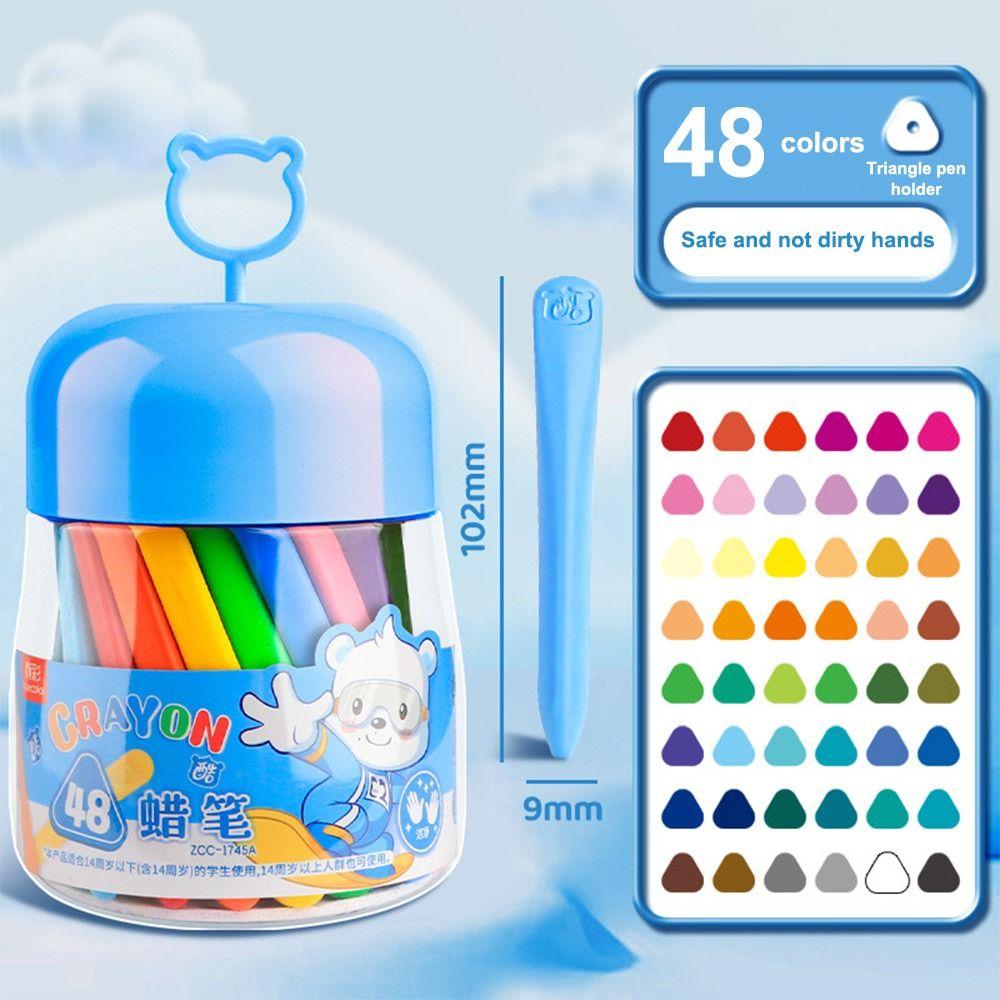 12/24/36/48Цвета 12/24/36/48Цвета Пластиковые Мелки Не Грязные Руки Инструменты Для Рисования Канцелярские Товары