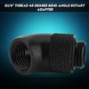 2PCS Black Thread Adapter G1/4 Thread 45 Degree Bend Fitting  Water Cooling Loop