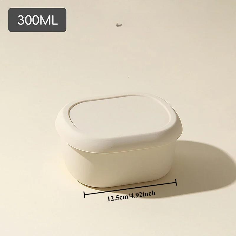 Силиконовый ланч-бокс 200/300/600 мл с крышкой, герметичный контейнер для еды, без BPA, для микроволновой печи, для пикника, контейнер для хранения