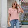 Женская весна и лето, новый круглый вырез, свободный рукав, шифоновая рубашка, топы женские