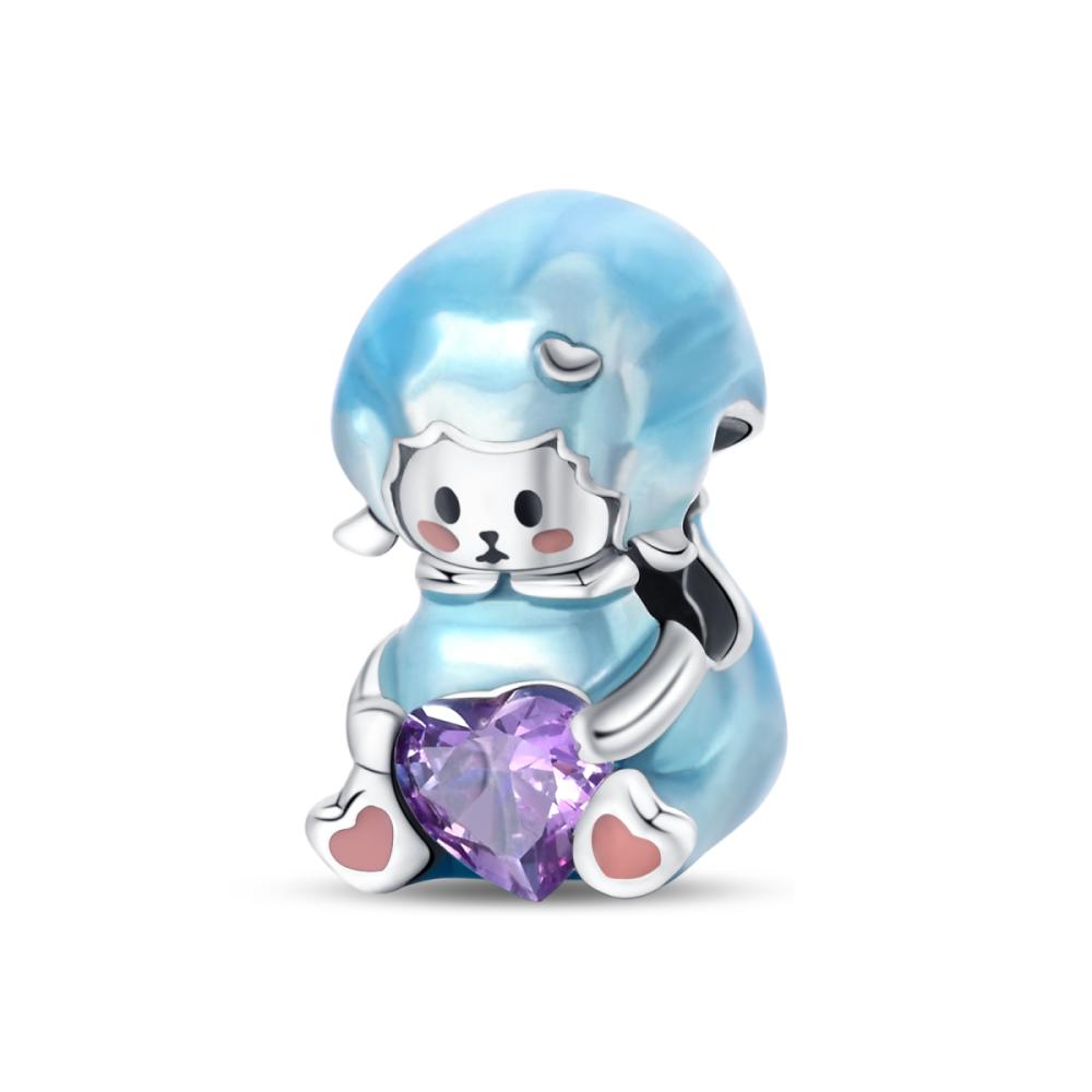 Copper Charms Animal Color Pink Rabbit Sheep Cat Dog Beads Fit 3Mm Original Bracelets Fine Diy Birthday Jewelry Make