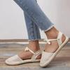 Fashion Fashion Zapatos Para Mujeres Heel Rope Womens Flats Lace-Up Espadrilles Summer Sandals Female Strap Shoe 2024 Tênis Chaussure