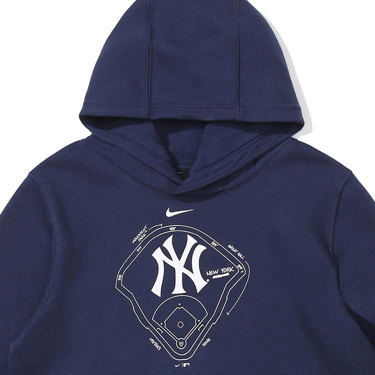 Nike MLB Нью-Йорк Янкис Худи на молнии из флиса Club Fleece Темно-синий Детский 3Z3B7SBF7-NYY