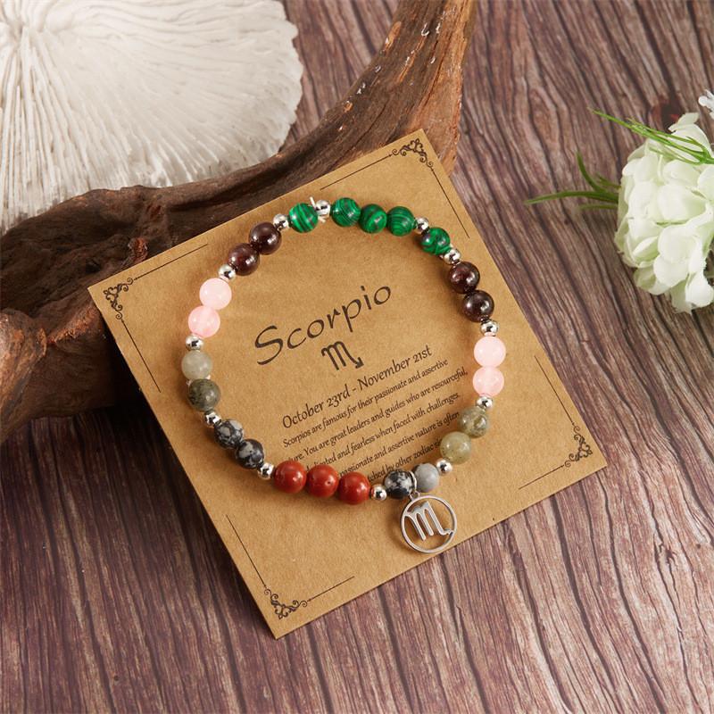 Constellation Stone Jewelry Bracelet For Women With Copper And Glass Beads For Travel