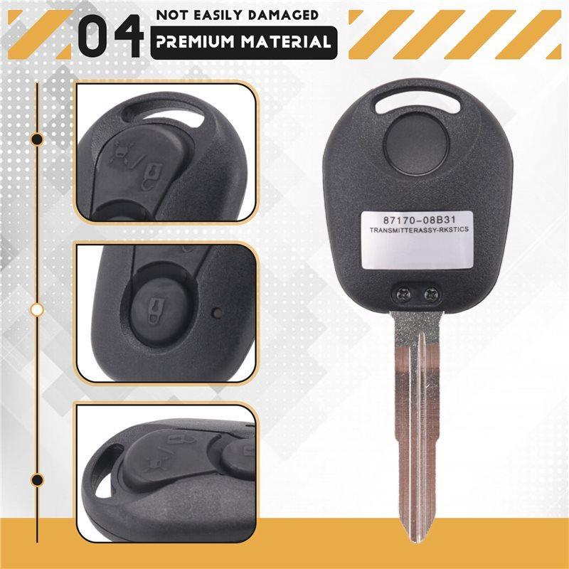 WO-2 Buttons Remote Key Shell For Ssangyong Actyon Kyron Rexton Uncut Blade Key Fob Cover Case Replacement