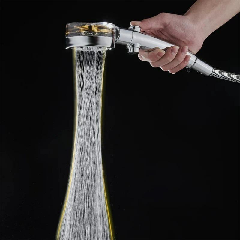Пропеллерная душевая головка высокого давления с вращением на 360 градусов и вентиляторным фильтром, распылительная насадка с массажной дождевой насадкой, аксессуары для ванной комнаты